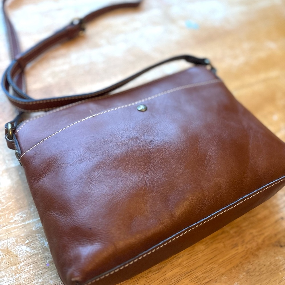 Patricia Nash Brown Leather Crossbody Bag - Picture 4 of 12